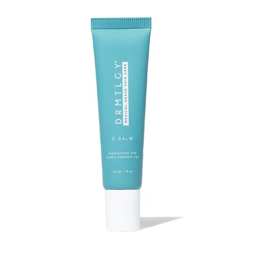 DRMTLGY C Balm: Antioxidant Lip Treatment Balm & Lip Oil with Supercharged Vitamin C FSA HSA Eligible, Hyaluronic Acid Serum for Deep Hydration, Smooths Lip Lines & Wrinkles, Plumps Dry, Chapped Lips