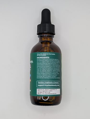 Rosemary Hair Oil For Growth with Castor Oil Batana Oil Pumpkin Seed Oil Peppermint Oil Silica Biotin Collagen Keratin Saw Palmetto Horsetail Tea Tree Vit E Aloe Vera Jojoba (1 Pack)