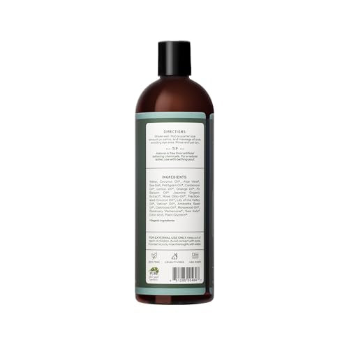 Aleavia Coastal Woodlands Mens Body Cleanse – Organic & All-Natural Prebiotic Body Wash for Men, Woodsy Notes Scented with 13 Essential Oils, – Nourish Your Skin Microbiome – 16 Oz.