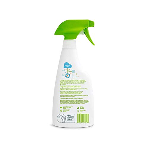 Babyganics Toy & Highchair Cleaner Spray, Fragrance Free, 17oz Spray Bottle