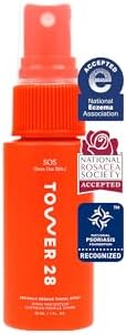 Tower 28 SOS Daily Rescue Facial Spray for Sensitive Skin, Hypochlorous Acid Spray Helps Reduce Redness and Breakouts, Travel Size Toner for Face, 1 FL Oz