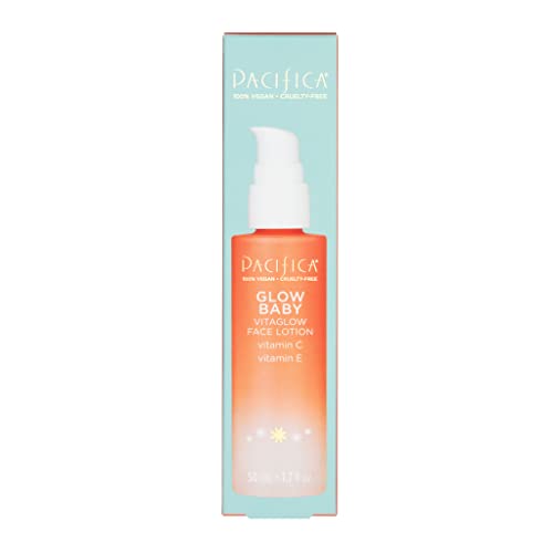 Pacifica Face Moisturizer - Vitamin C Face Lotion Glow Baby VitaGlow Face Moisturizer Glow Recipe, Vitamin E, Antioxidants, Dermatologist Tested 1.7 oz