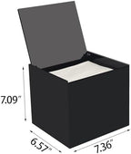 Disposable Face Towel Storage Box Compatible with Facial Towel XL, Acrylic Disposable Face Towelette Holder Container, Black
