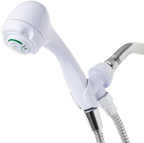 Niagara Conservation N2935 Earth Spa 3-Spray with 2 GPM 2.7-in. Wall Mount Handheld Shower Head in White, 1-Pack | Bathroom Shower Head Sprayer with Pressure Compensation Technology