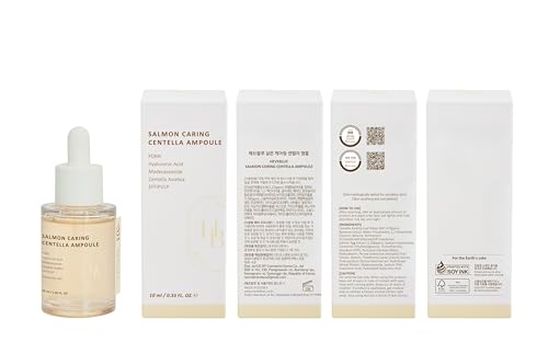 Salmon Caring Centella Ampoule - Salmon PDRN, Salmon Egg Extract, Centella, Madecassoside, Calming, Soothing, Restore and Rejuvenate Damaged Skin, Low Irritation, Korean Skincare