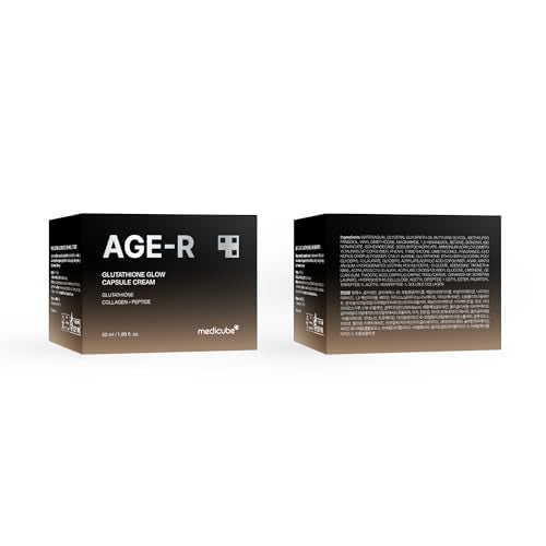 medicube AGE-R Glutathione Glow Capsule Facial Cream - Instant Lifting Moisturizer - Collagen Peptide For Hydrating Glow - Improve Blemishes, Uneven Skin Tone - Korean Skin Care 1.69 fl.oz