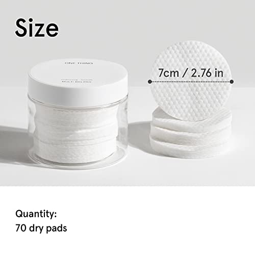 Big Pad Line up (ONE THING Multi Big Pads 70 PCS | DIY Dry Toner Pads, Large Size Exfoliating Soft Lightweight Cotton Face Rounds | Daily Travel Size Refill No Lint Double Sided | Korean Skin Care)