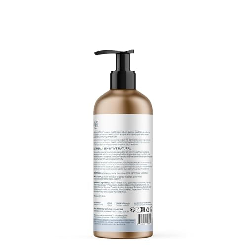 ATTITUDE Gentle Hand Soap for Sensitive Skin, EWG Verified, Enriched with Oats, Dermatologically Tested, Vegan, Unscented, Aluminum Bottle, 16 Fl Oz