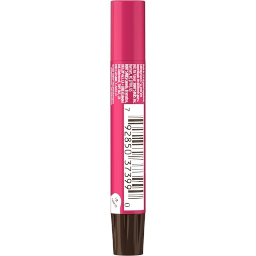 Burt's Bees Shimmer Lip Tint Set, Tinted Lip Balm Stick, Moisturizing for All Day Hydration with Natural Origin Glowy Pigmented Finish & Buildable Color, Rhubarb (4-Pack)
