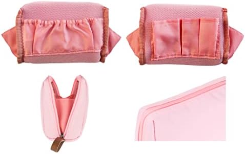 Small Makeup Bag, Portable Waterproof Cosmetic Bag Travel Makeup Pouch for Women (Pink, Square)