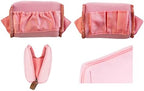 Small Makeup Bag, Portable Waterproof Cosmetic Bag Travel Makeup Pouch for Women (Pink, Square)