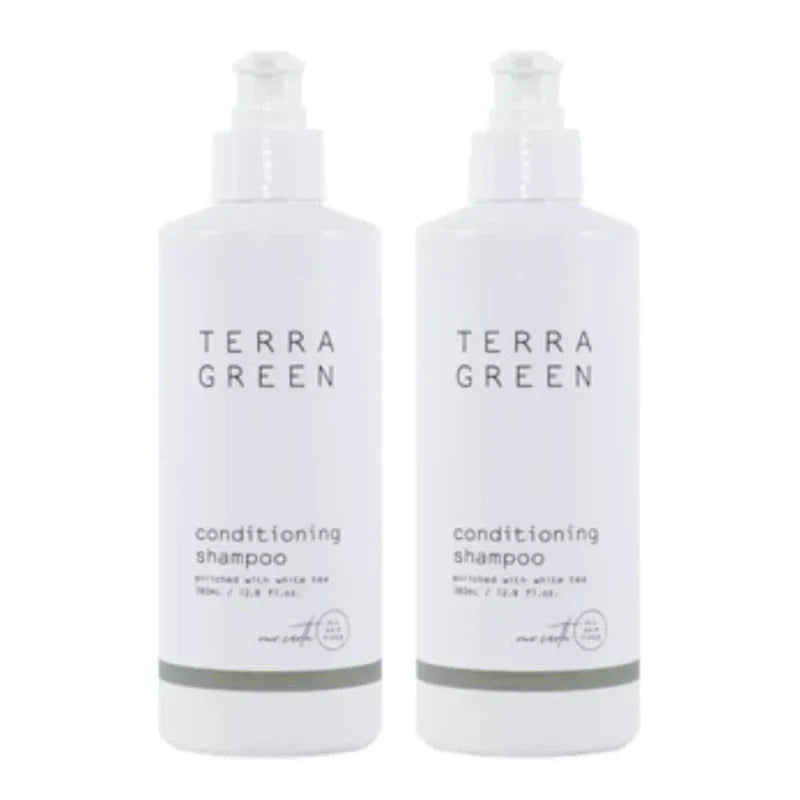 Terra Green 2 Bottles Terra Green White Tea Conditioning SHAMPOO 12.8oz - Wyndham Hotels NEW