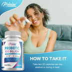 Pslalae Probiotic 100 Billion - Gut Health, Relieve Gas and Bloating - with Prebiotic