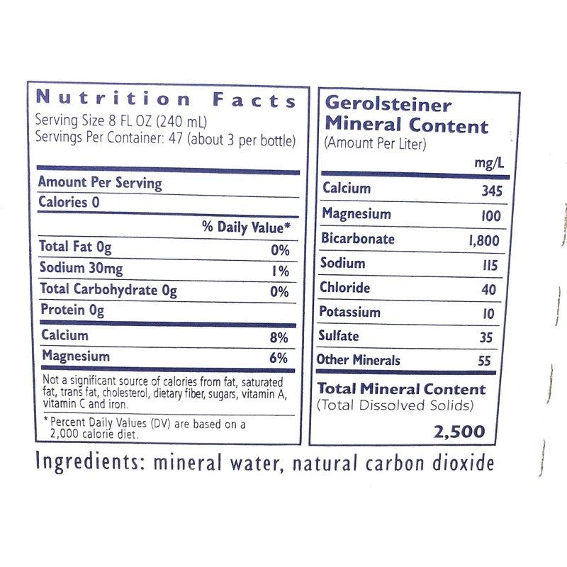 GEROLSTEINER Mineral Water