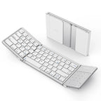SODI Foldable Keyboard with Sensitive Touchpad, Portable Wireless Keyboard for iMac, Multi Devices, 2 in 1 Pocket-Sized Bi-Folding Portable Key-Board, Travel