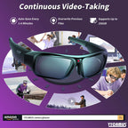 YYCAMUS 4K Camera Glasses, Upgrade Smart Sunglasses with Camera, Video Glasses with UV Protection for Outdoor Activities & Travel