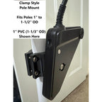 Transducer Mount for Lowrance Eagle Eye 9 - for 3/4" PVC, Summit or HDI Pole, Adjustable Clamp Style for 1" to 1.5" Pole (Clamp Style for 1" to 1.5" Pole)