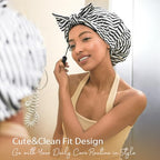 Yanibest Non-Slip Shower Cap for Women, Adjustable Luxury Waterproof Shower Cap, Reusable Cute Shower Cap Hair Cap to Keep Hair Dry