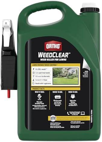 Ortho WeedClear Weed Killer for Lawns: Ready-To-Use, With Trigger Sprayer, Won't Harm Grass (When Used as Directed), Kills Dandelion & Clover, 1 gal., (Packaging may vary)