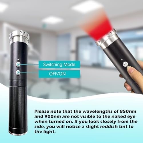 Red Light Therapy,Cold Sores Treatment&Fever Blister, Infrared Light Therapy for Lips Mouth Nose Ear Knee Feet Hands Joint Muscle Nerve Pain Relief Red Light Therapy for Face with Removable Tip