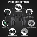 8x40 Binoculars for Adults - HD High Powered Binoculars for Bird Watching, IPX7 Waterproof Fogproof,Fully Multi-Coated BAK4 Prism Optics for Hunting,Travel