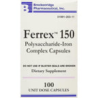 Breckenridge Ferrex 150 Polysaccharide Iron Complex Caps 100ct *Non Blister* by "Breckenridge Pharmaceutical, Inc."