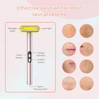 Face-Massager, Red Light Therapy for Face, 7 Colors Led Face Wand Light Therapy Facial Massager Tool, Red & Blue Light Therapy for Face Wand