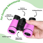 Hiboom 16 Set Kids Binoculars Bulk Shockproof Folding Children Mini Compact Binoculars Compass Magnifying Glass for 3-12 Years Boys Girls Kids Bird Watching Camping Outdoor Play
