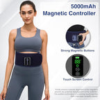 Cordless Back Massager Belt,FSA or HSA Eligible Red Light Therapy Massage Belt with 5 Heating Levels,3 Vibration Modes, Lower Back Massager for Pain Relief Deep Tissue,4 Motors,Battery-Powered (Blue)