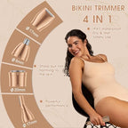 Hair Clippers & Bikini Trimmer for Women - Waterproof Electric Clippers and 4 in 1 Bikini Trimmer Set, Deluxe Hair Trimmer, Wet/Dry Body Shaver for Nose Eyebrows Beard Pubic Hair, Blue