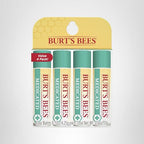 Burt's Bees Medicated Lip Balm, With Eucalyptus Oil and Menthol, Tint-Free, Natural Origin Lip Care, 4 Tubes, 0.15 oz.