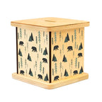 Wooden Piggy Bank for Kids and Adults, Personalized Gift Handmade in USA by BloomOwl, Custom Piggy Bank, Personalized Banks for Kids, Gifts for Baby Boys and Girls (Minimal Bear)