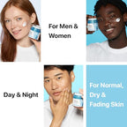 Face Moisturizer Retinol Cream - Men and Women Day & Night Neck Décolleté with Retinol, Collagen Hyaluronic Acid Hydrating Safe for All Skin Types