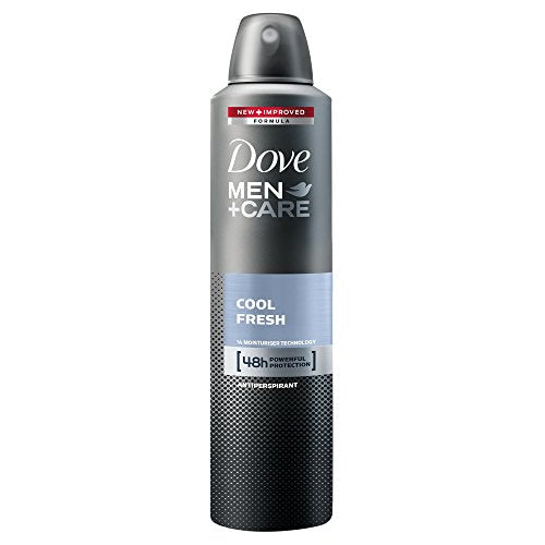 Dove Men + Care Cool Fresh Antiperspirant Deodorant Spray, 48 Hour Powerful Protection, 8.4 Ounce (Pack of 6)