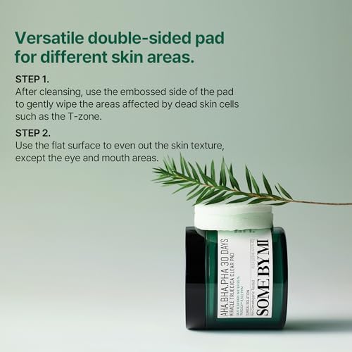 SOME BY MI AHA BHA PHA 30 Days Miracle Truecica Clear Pad - 70 Pads - Mild Exfoliating Korean Centella Toner Pads - Daily Soothing and Blackhead Removing Pore Minimizer for Face - Korean Skin Care