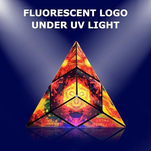 SHASHIBO Holographic Shape Shifting Box - STEM Magnetic Fidget Cube That Transforms Into Over 70 Shapes, Download Fun in Motion Toys Mobile App (Solar)