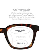 To the Max Progressive Oversized Blue Light Blocking Glasses - Blue Quartz +2.50