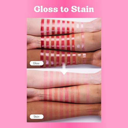 COLORGRAM Fruity Glass Tint 06 Joyful Tomato | | Korean Long Lasting & Waterproof Lip Stain l Glossy Dewy Lip Gloss, Highly Pigmented Bright Red Orange Shade with Glowing effect 0.11 Oz.