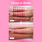 COLORGRAM Fruity Glass Tint 07 Shy Guava | Korean Long Lasting & Waterproof Lip Stain| Glossy Lip Gloss with Lovely Soft Pink Shade | Buildable, Blendable, Moisturizing, Non-Sticky | 0.11 Oz