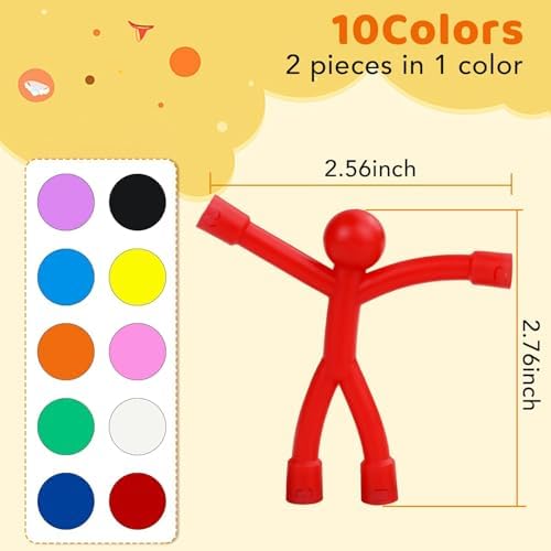 Magnetic Toys,Colourful Travel Toys,Magnet Men,Magnetic People,Fridge Magnets,Magnets for Kids,Whiteboard,Easter,Refrigerator,Office - 20Pack