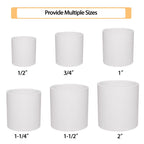 Fitvell 10PCS 1" PVC Pipe Fitting Coupling Connector Adapter Pipe Fitting Slip (Socket x Socket) Schedule 40 White Color