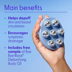 Love Wellness Bye Bye Bloat Lymphatic Massage Roller | Handheld Massager and Body Sculpting Tool | Supports Lymphatic Drainage, Bloating Relief, Skin Hydration & Boost Circulation | 1 Count