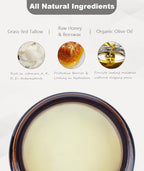 Beef Tallow for Skin (4 OZ), Whipped Beef Tallow and Honey Balm, Tallow Face Moisturizer, Grass Fed Beef Tallow for Face and All Skin Types