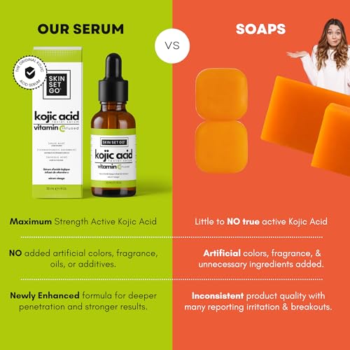 Extra Strength Kojic Acid Serum 7.5% Vitamin C Infused Dark Spot Corrector For Face And Body