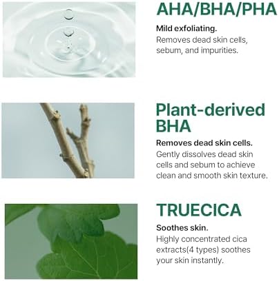 SOME BY MI AHA BHA PHA 30 Days Miracle Truecica Clear Pad - 70 Pads - Mild Exfoliating Korean Centella Toner Pads - Daily Soothing and Blackhead Removing Pore Minimizer for Face - Korean Skin Care