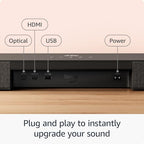 Amazon Fire TV Soundbar Plus (newest model) with built-in subwoofer, 3.1 channel, Dolby Atmos, clear dialogue