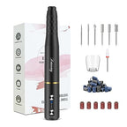 Electric Nail Drill Professional Efile Nail Drill Kit for Acrylic, Gel Nails, Manicure Pedicure Kit for Polishing Shape Tools(Black)