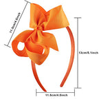 SIQUK 12 Pieces Headbands with Ribbon Bow for Girls, Hair Bow Boutique Grosgrain Headbands, 12 Colors