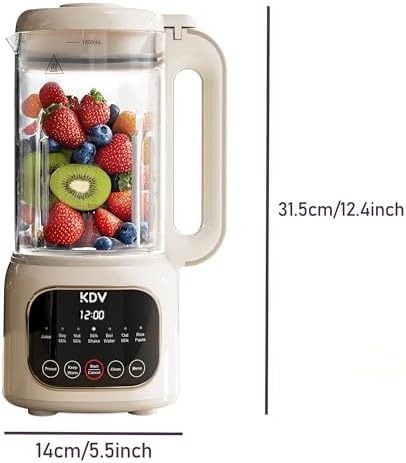 8 in 1 Automatic Nut Milk Maker Machine,40oz Soy Milk Maker Blender for Almond, Oat, Coconut, Plant-Based & Non-Dairy Milks/Beverages with 24H Pre-Set Timer & 12H Keep Warm