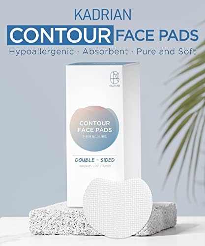 Premium Double-Sided Facial Pads - 180 Pads - Lint free - for Makeup Remover and Toner - Rayon face pads for toner and cleasing - Rayon not cotton balls - Exfoliating cotton rounds for face (180 Pads)